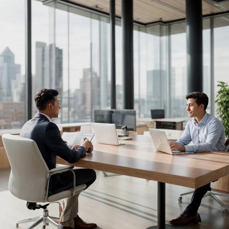 Colleagues in a mentoring session